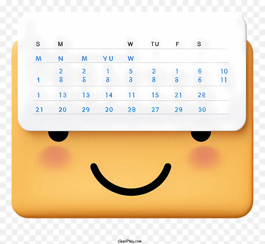 Kalender，Wajah Tersenyum PNG