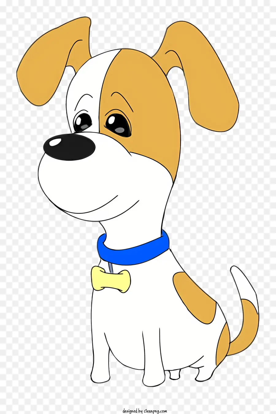 Kartun Anjing，Kerah Biru PNG