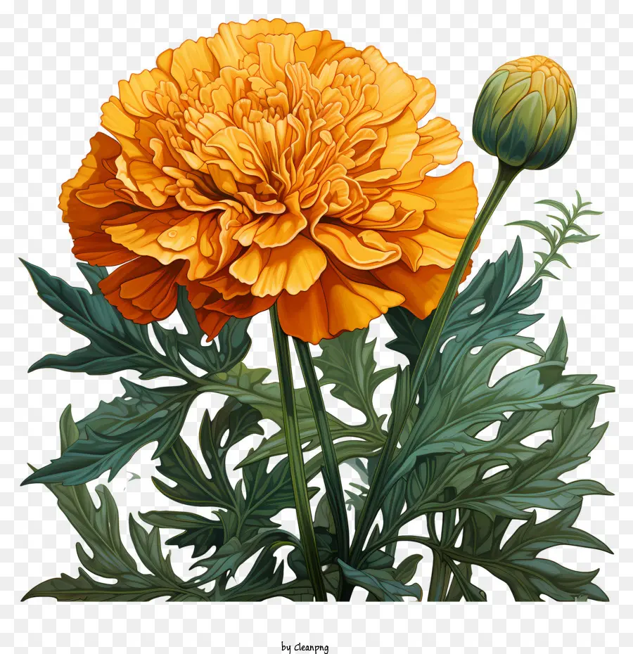 Bunga Jeruk，Bunga Marigold Oranye PNG