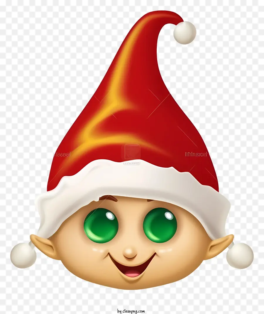 Kartun Elf，Topi Santa Claus PNG