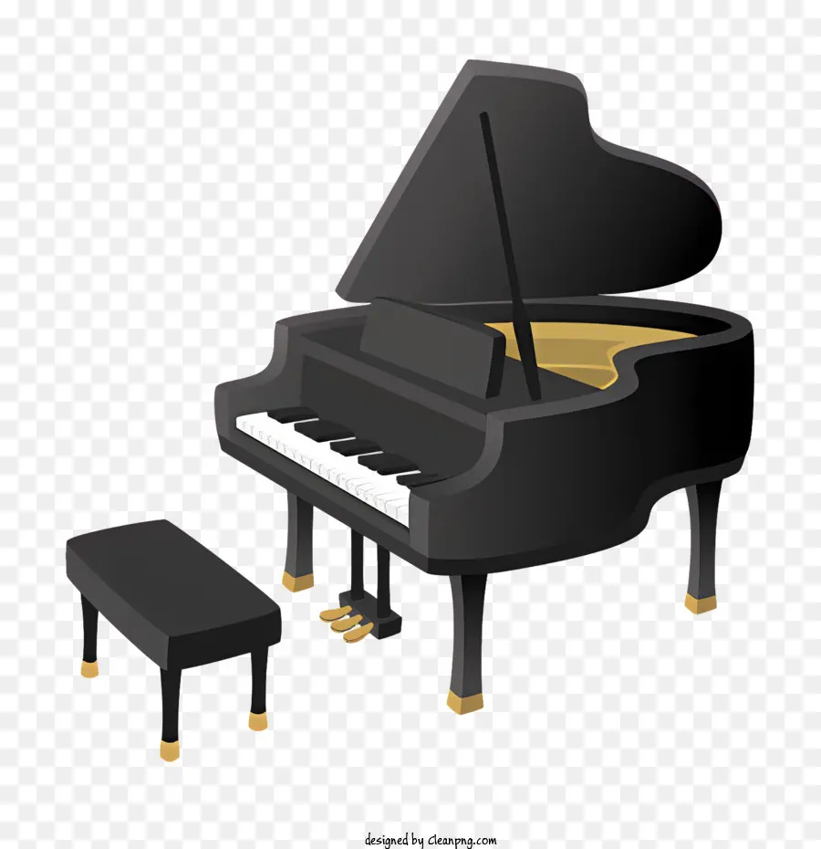 Grand Piano，Black Grand Piano PNG