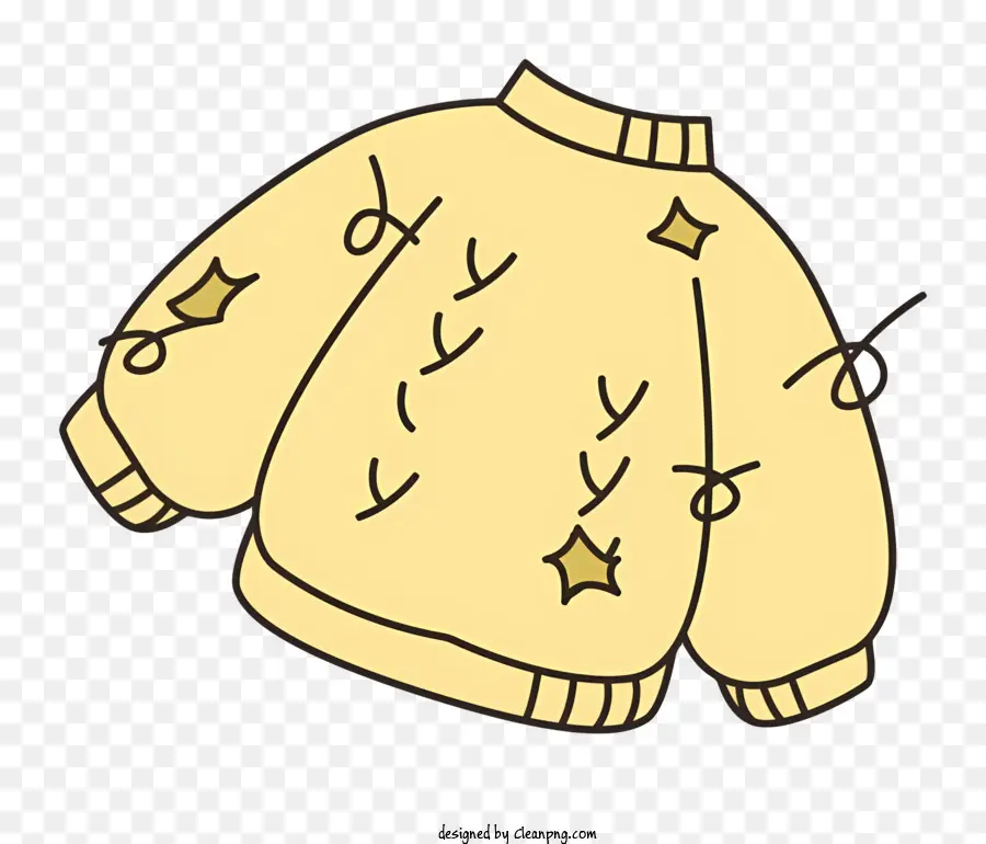 Sweater Kuning，Bintang Emas PNG
