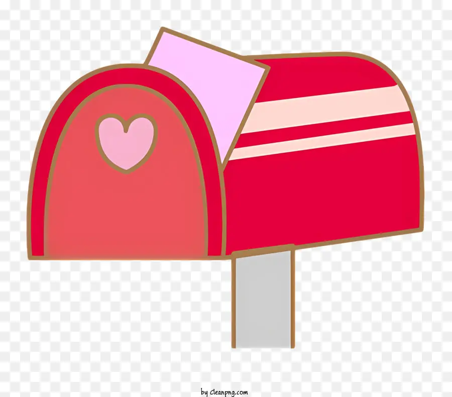 Kotak Merah，Kotak Surat Hati Merah Muda PNG