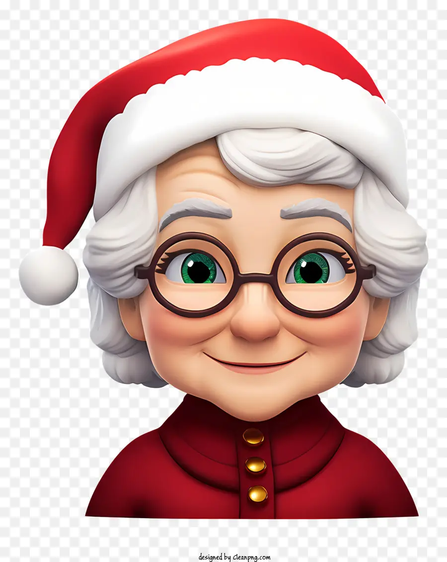 Wanita Tua Yang Tersenyum，Nyonya Claus PNG