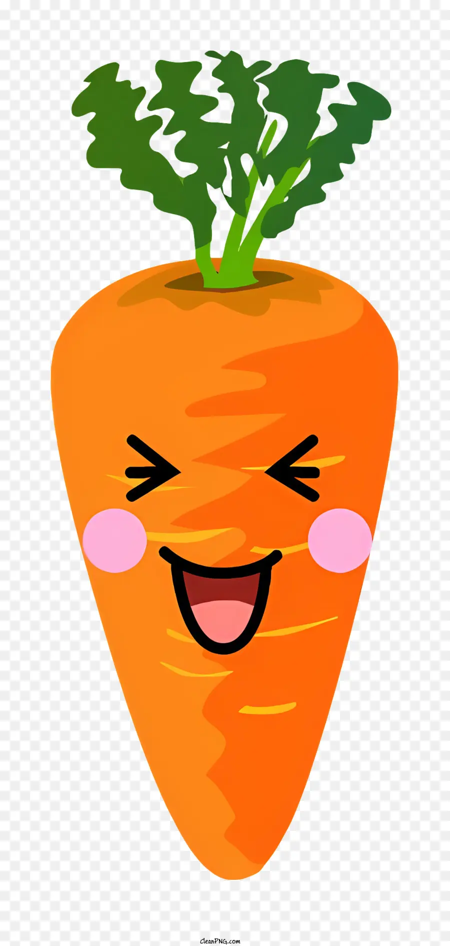 Happy Carrot，Wortel Tersenyum PNG