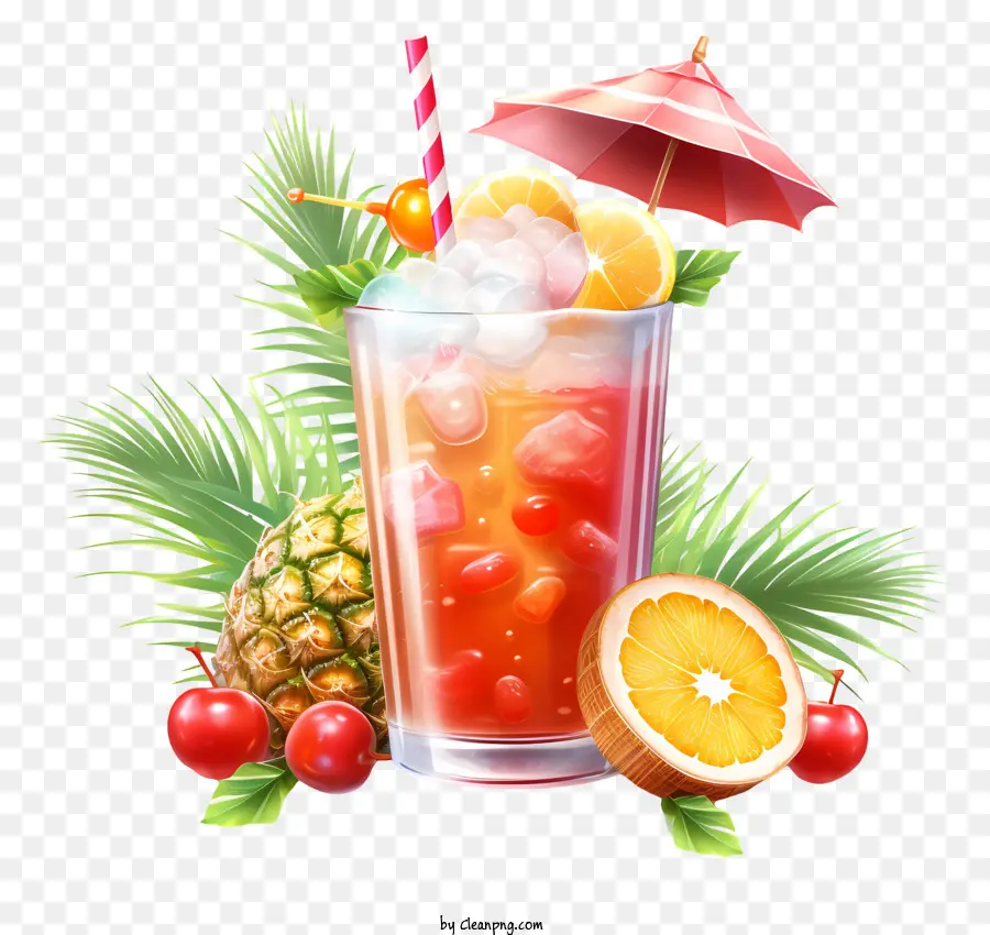 Elemen Natal，Minuman Tropis PNG