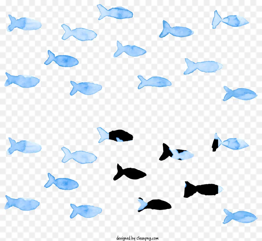 Kartun，Ikan Biru PNG