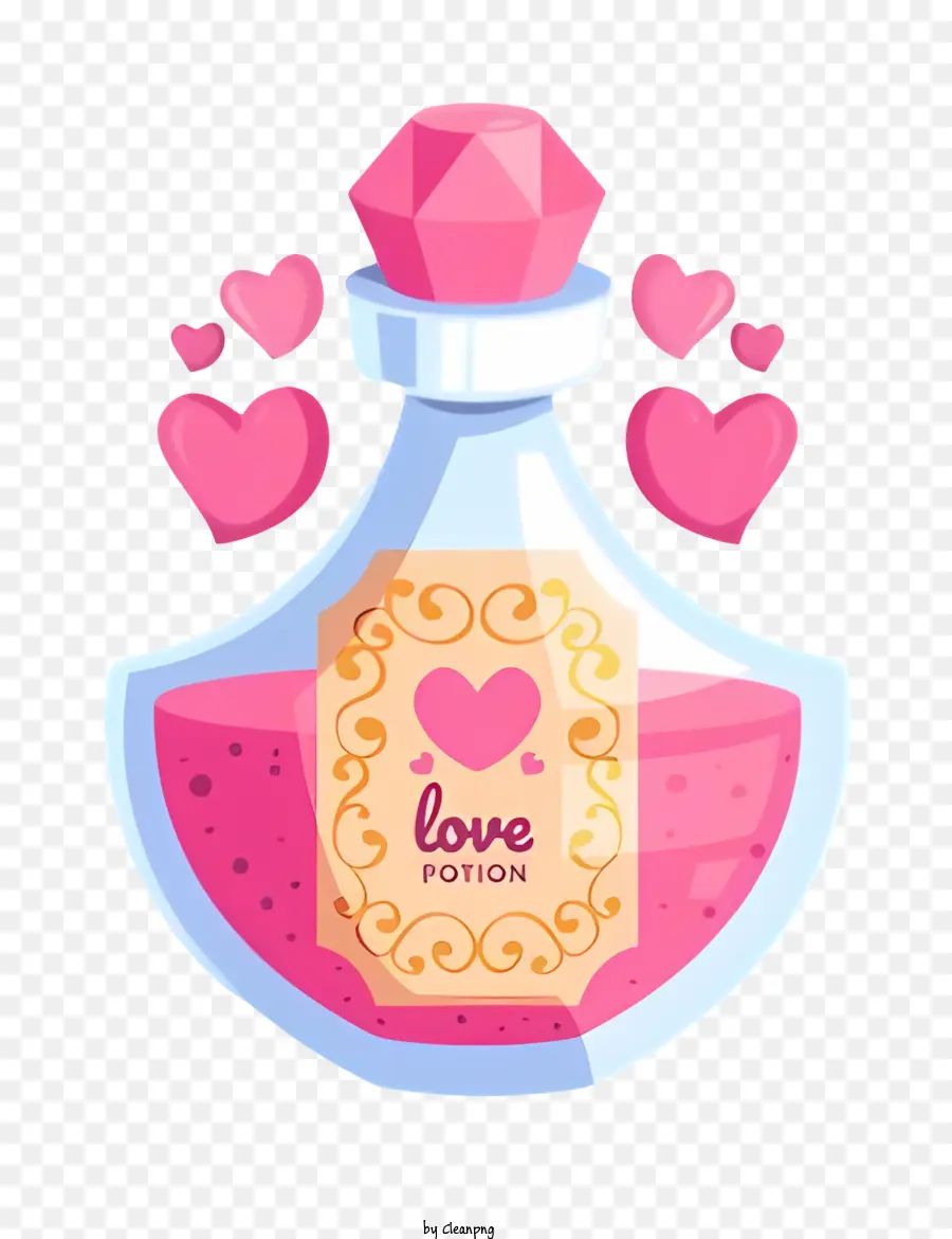 Valentine，Botol Pink PNG
