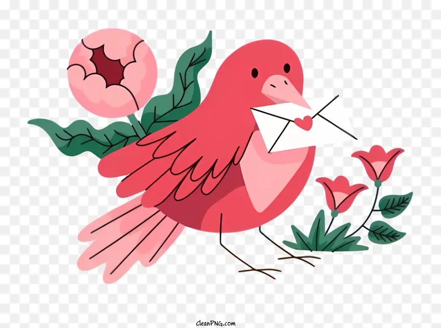 Valentine，Burung Dengan Amplop PNG