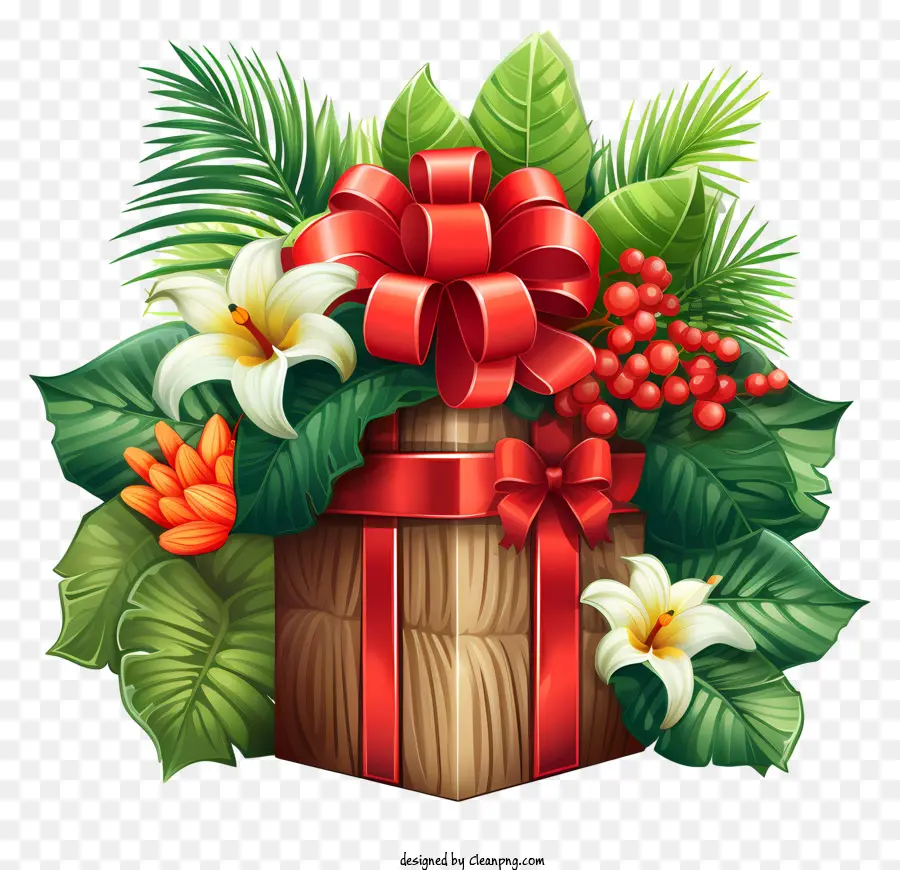 Unsur Unsur Natal，Kotak Kayu PNG