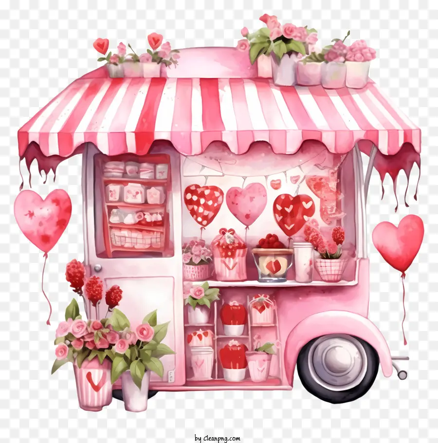 Kios Romantis Hari Kasih Sayang，Dekorasi Hari Kasih Sayang PNG