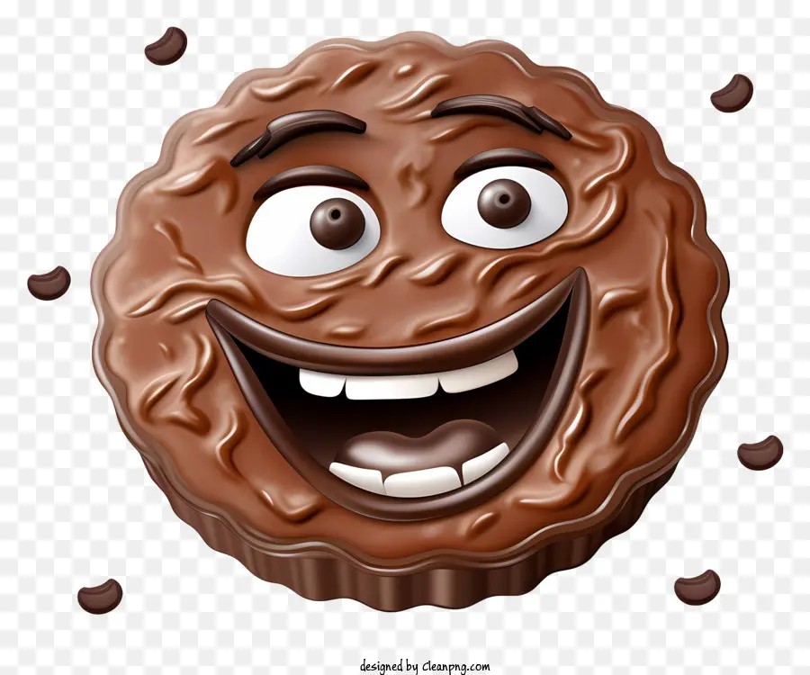 Cokelat Tertutup Apa Apa Di Malam Hari，Happy Cookie PNG