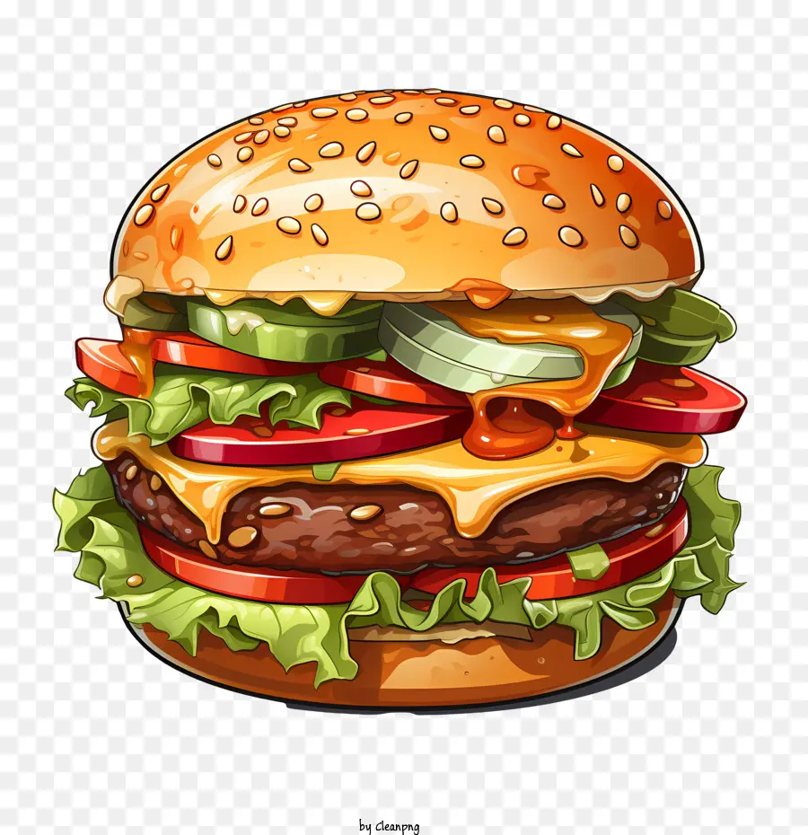 Burger Amerika，Burgernya PNG