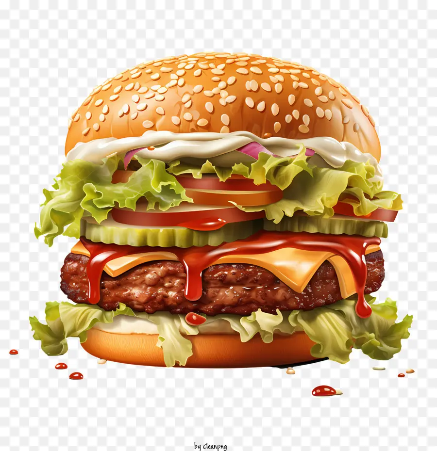 Burger Amerika，Burgernya PNG