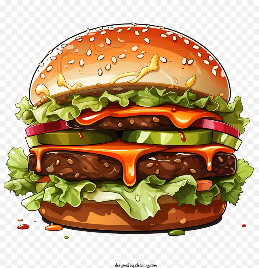 Burger Amerika，Burgernya PNG