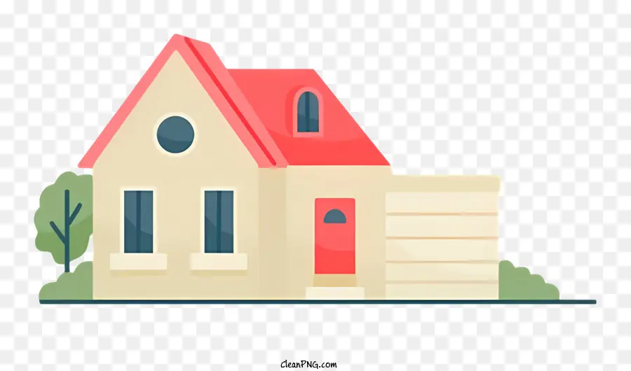 Rumah，Rumah Dengan Pintu Merah PNG