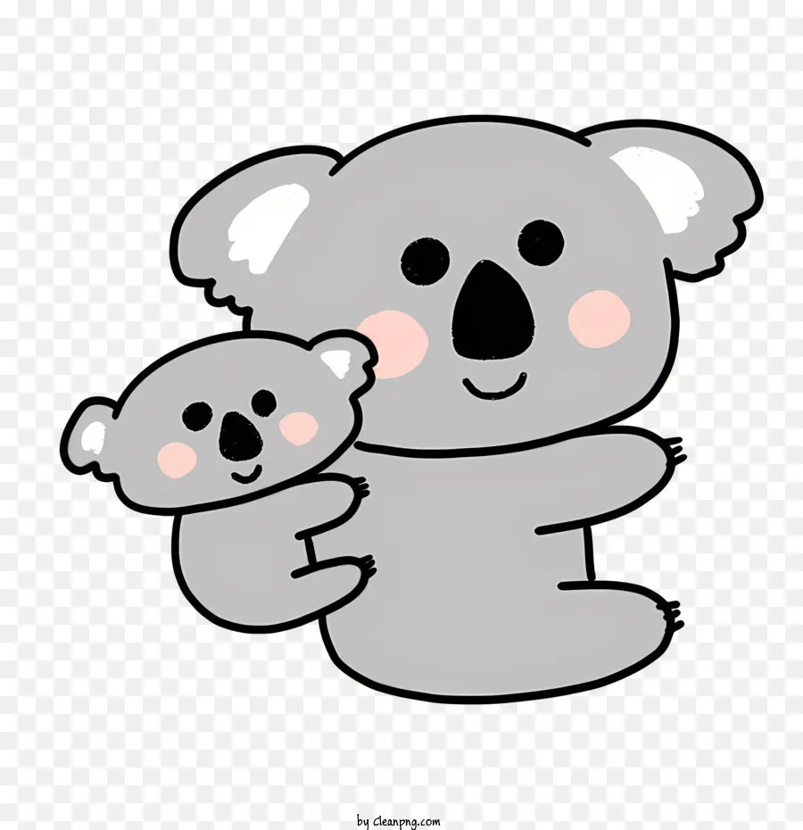 Kartun，Koala Dengan Bayi PNG