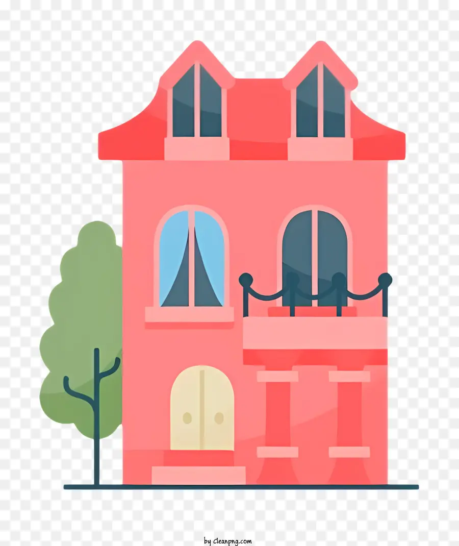 Rumah，Pink Bangunan PNG