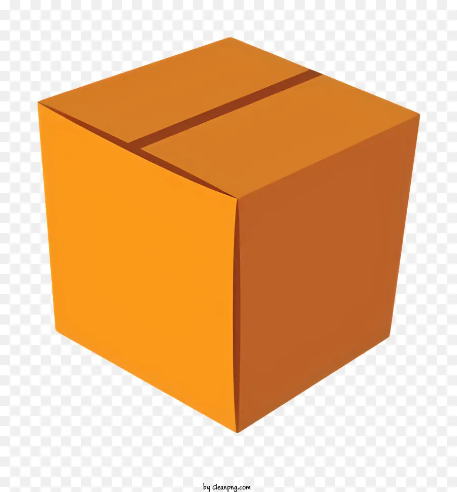 Kotak，Kotak Kardus Oranye PNG