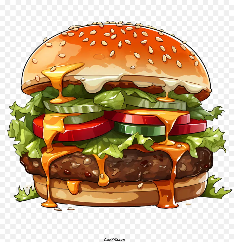 Burger Amerika，Burgernya PNG