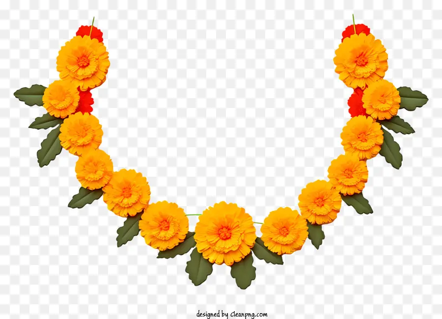 Karangan Bunga Marigold Kartun 3d，Karangan Bunga Kuning PNG