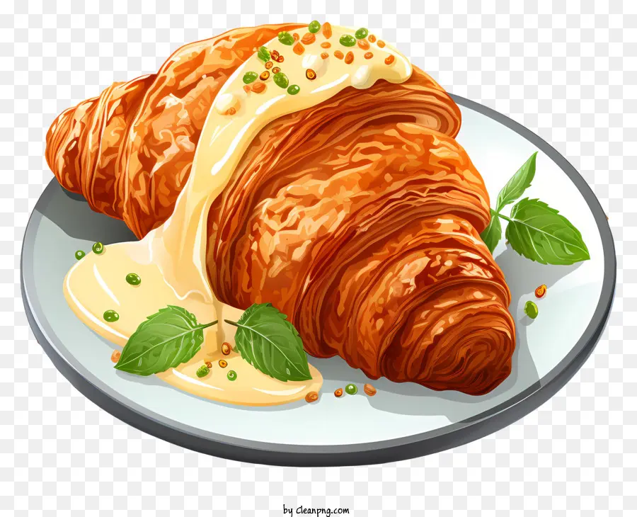 Croissant，Kue Kering PNG