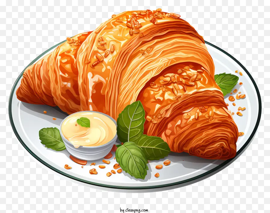 Croissant，Kue Kering PNG