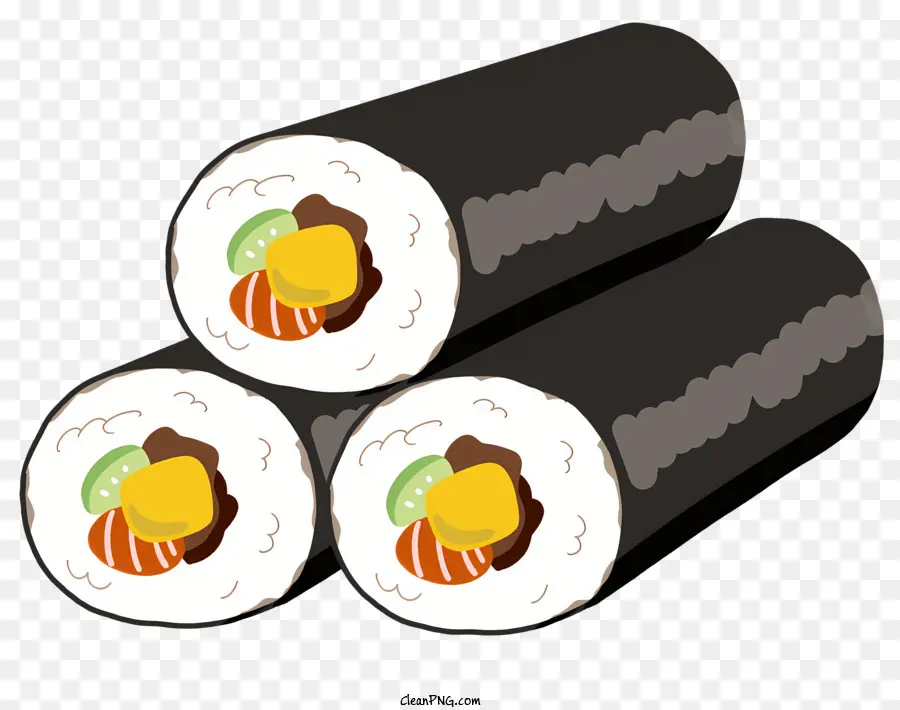 Kartun，Sushi Gulung PNG