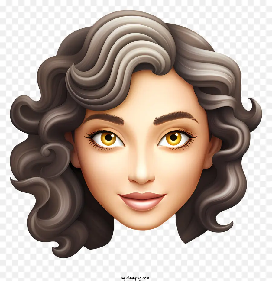 Emoji，Emoji Wanita Berambut Keriting PNG