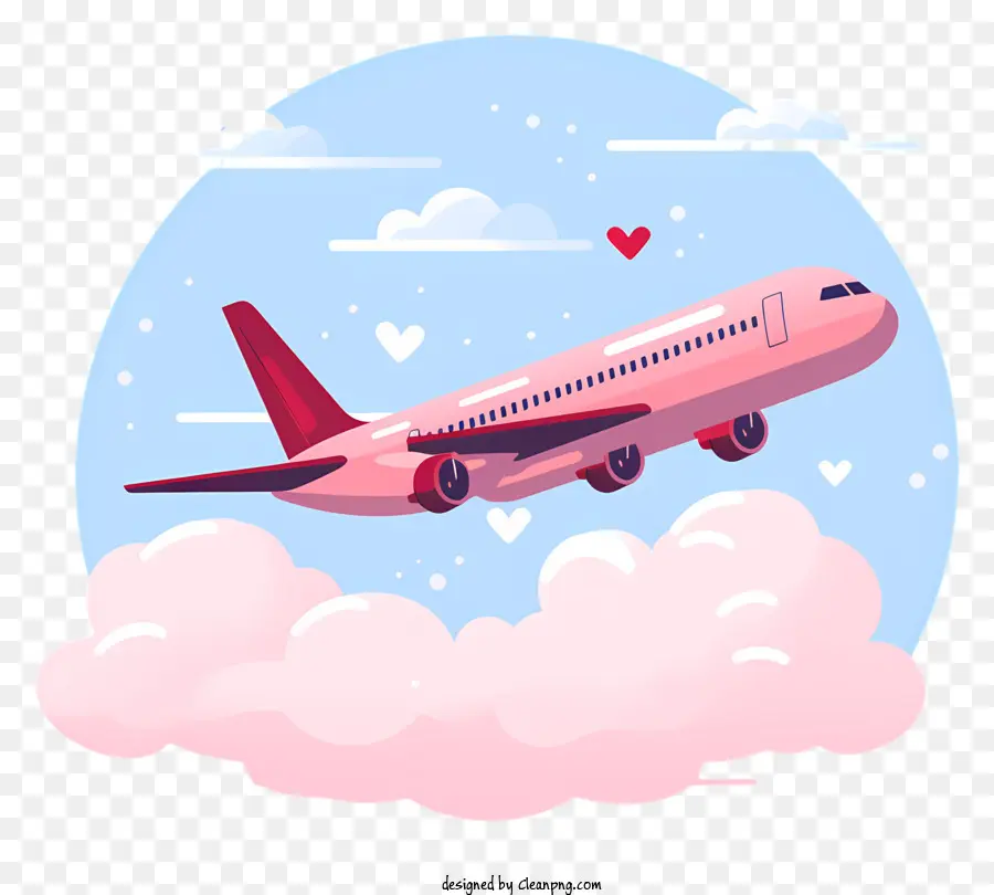Pesawat Valentine，Pink Pesawat PNG