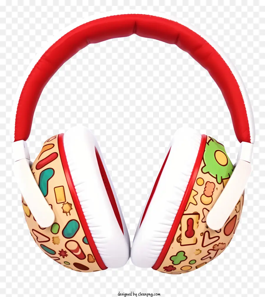 Coretan Penutup Telinga Natal，Headphone Bermotif PNG