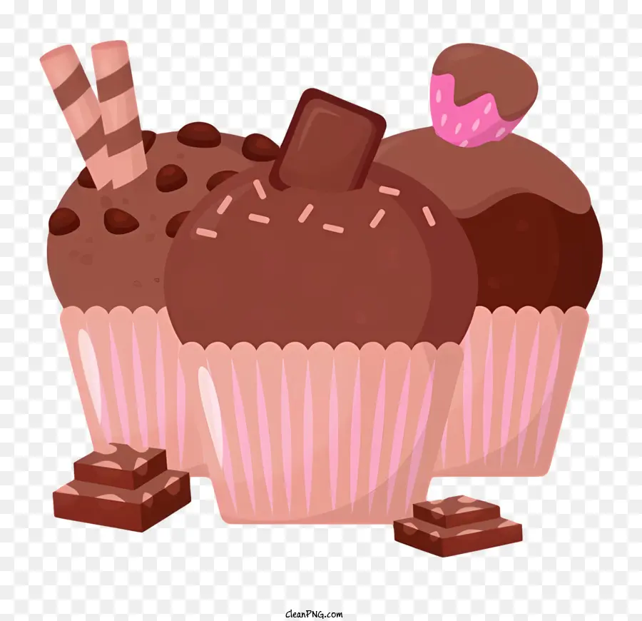 Hari Kue Cokelat，Cupcakes PNG