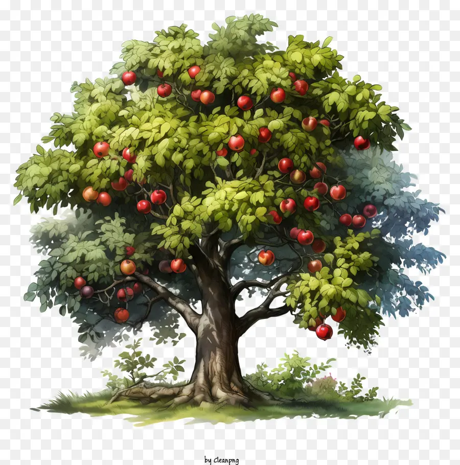 Pohon Buah，Apel Merah PNG