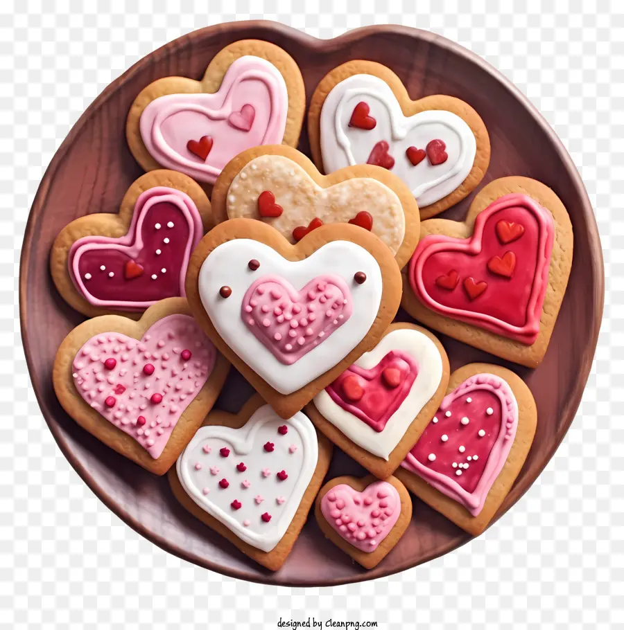 Buat Sketsa Cookie Valentine，Kue Berbentuk Hati PNG