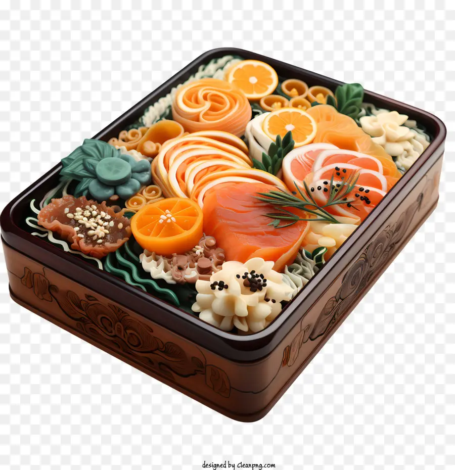 Kotak Bento，Makanan Dengan Salmon PNG