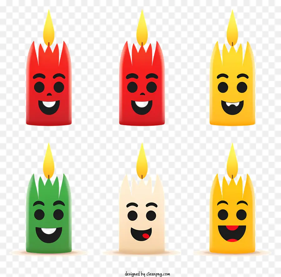 Emoji，Lilin Berwarna Warni PNG