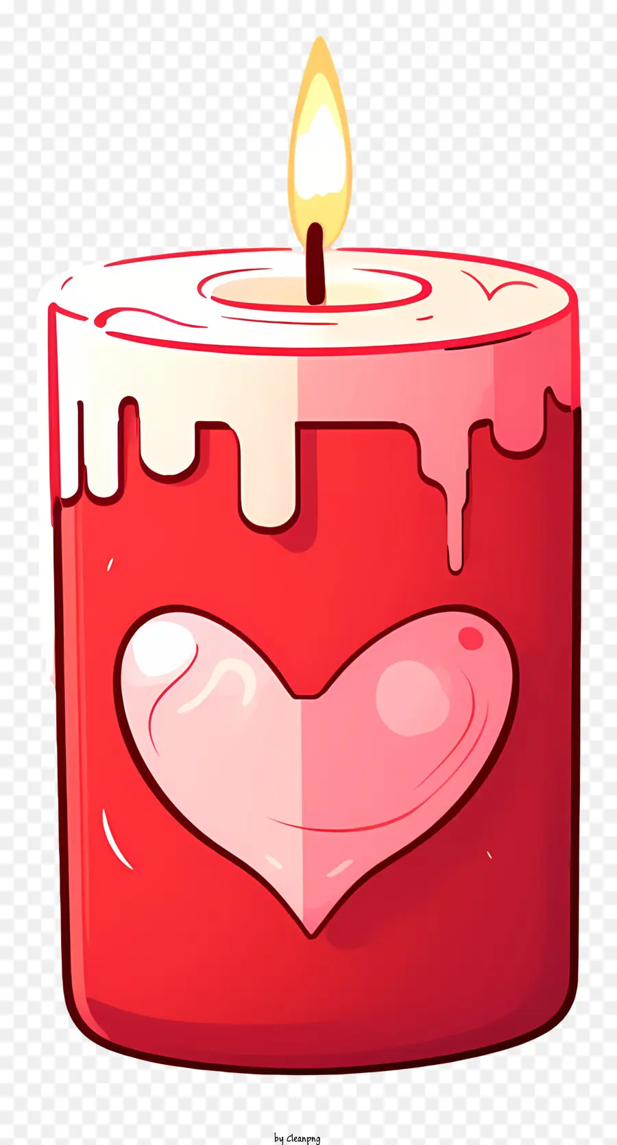 Kartun Lilin Hari Kasih Sayang，Lilin Merah PNG