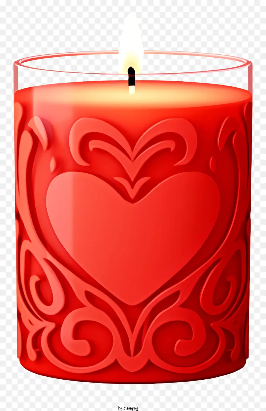 Lilin Hari Kasih Sayang Yang Realistis，Lilin Merah PNG