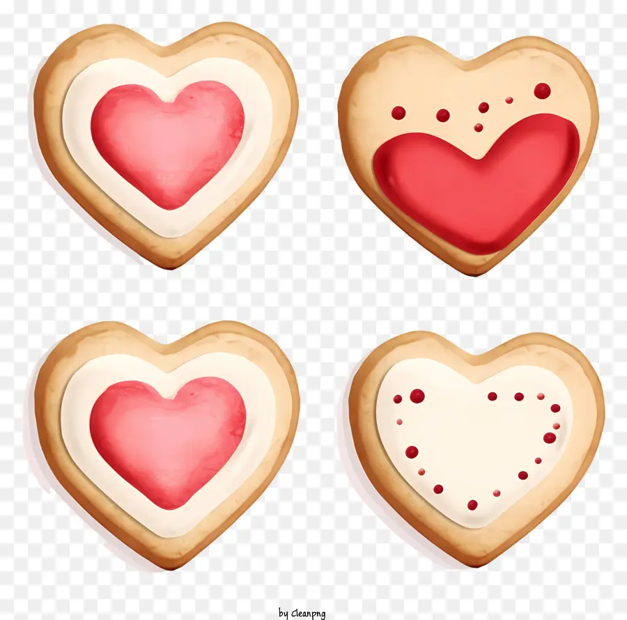 Ilustrasi Vektor Datar Yang Minimalisasi，Cookie Valentines PNG