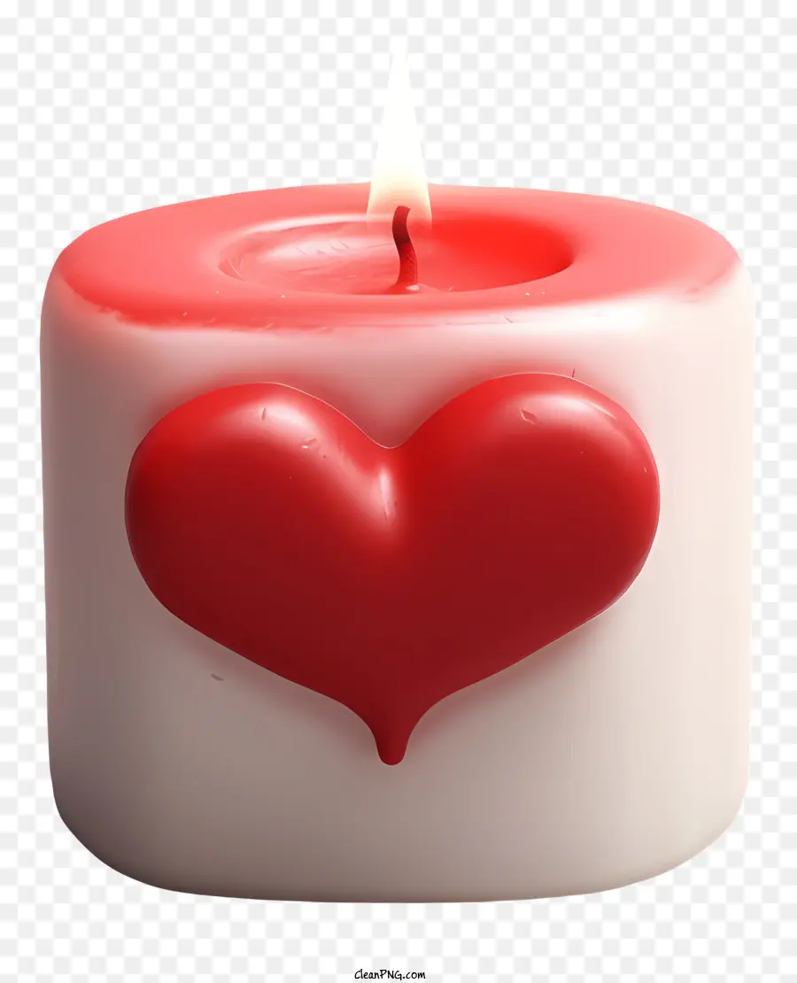 Lilin Hari Kasih Sayang Yang Realistis，Lilin Yang Dibungkus Dengan Hati Merah PNG