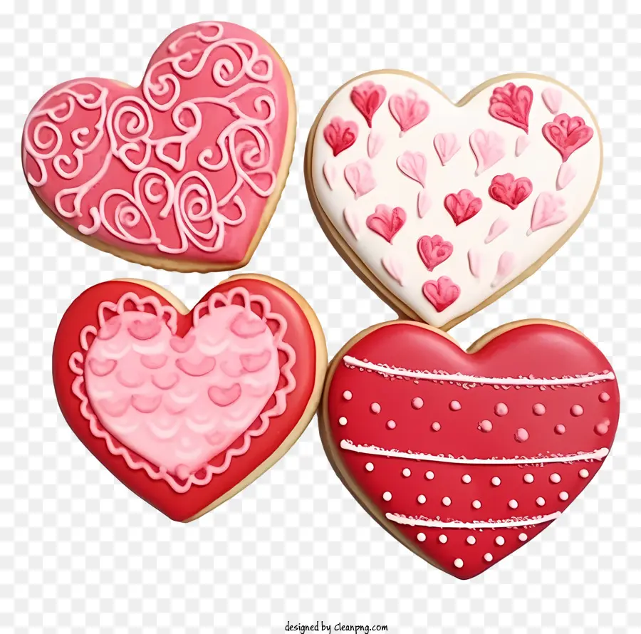 Cookie Valentine Yang Realistis，Kue Gula Berbentuk Hati PNG