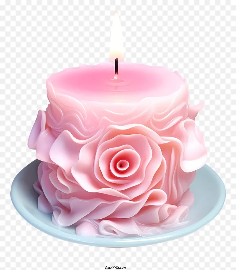 Lilin Hari Valentine Pastel，Lilin Merah Muda PNG