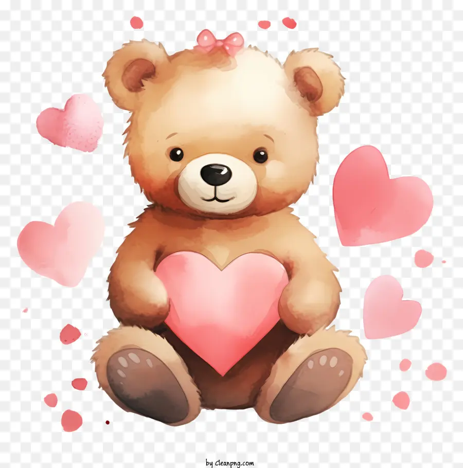 Cat Air Valentine Teddy Bear，Boneka Beruang PNG