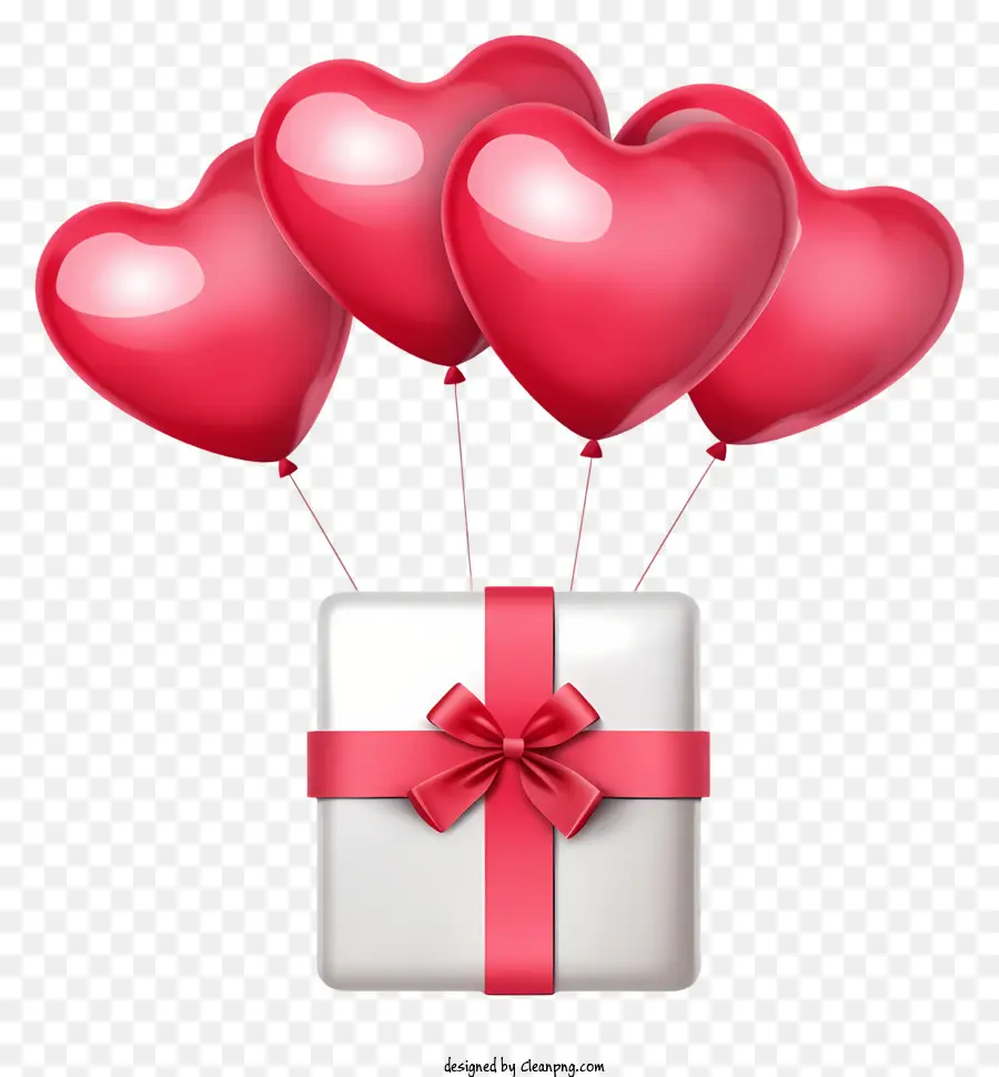 Balon Hadiah Valentine Datar，Heartshaped Balon PNG