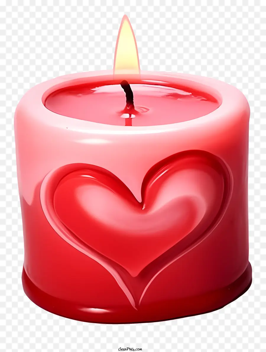Lilin Hari Kasih Sayang Yang Ditarik Tangan，Lilin Merah PNG