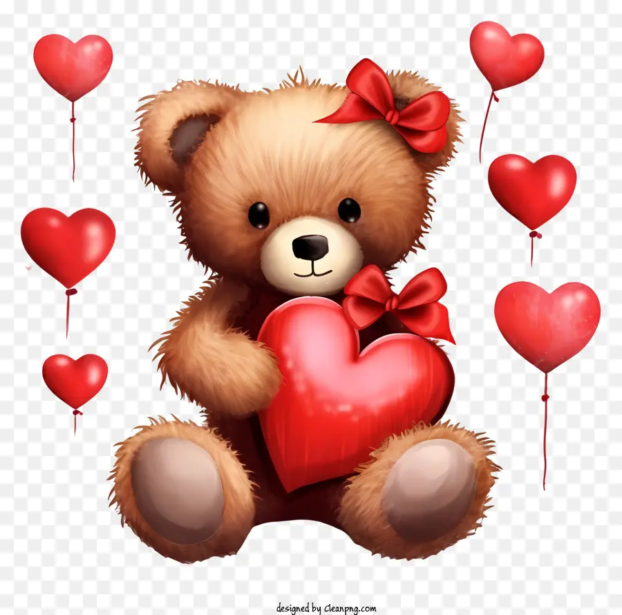 Sketsa Valentine Teddy Bear，Boneka Beruang PNG