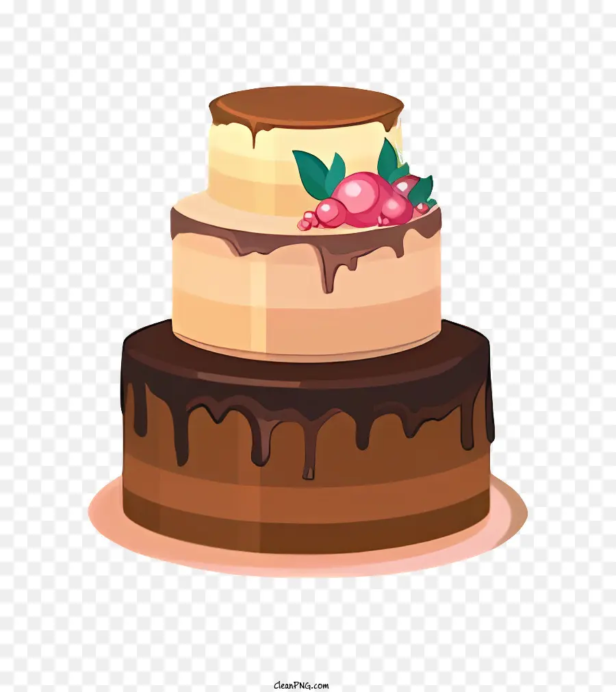 Kue Ulang Tahun，Tiga Lapisan Kue PNG