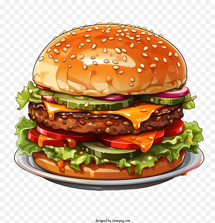 Burger Amerika，Burgernya PNG