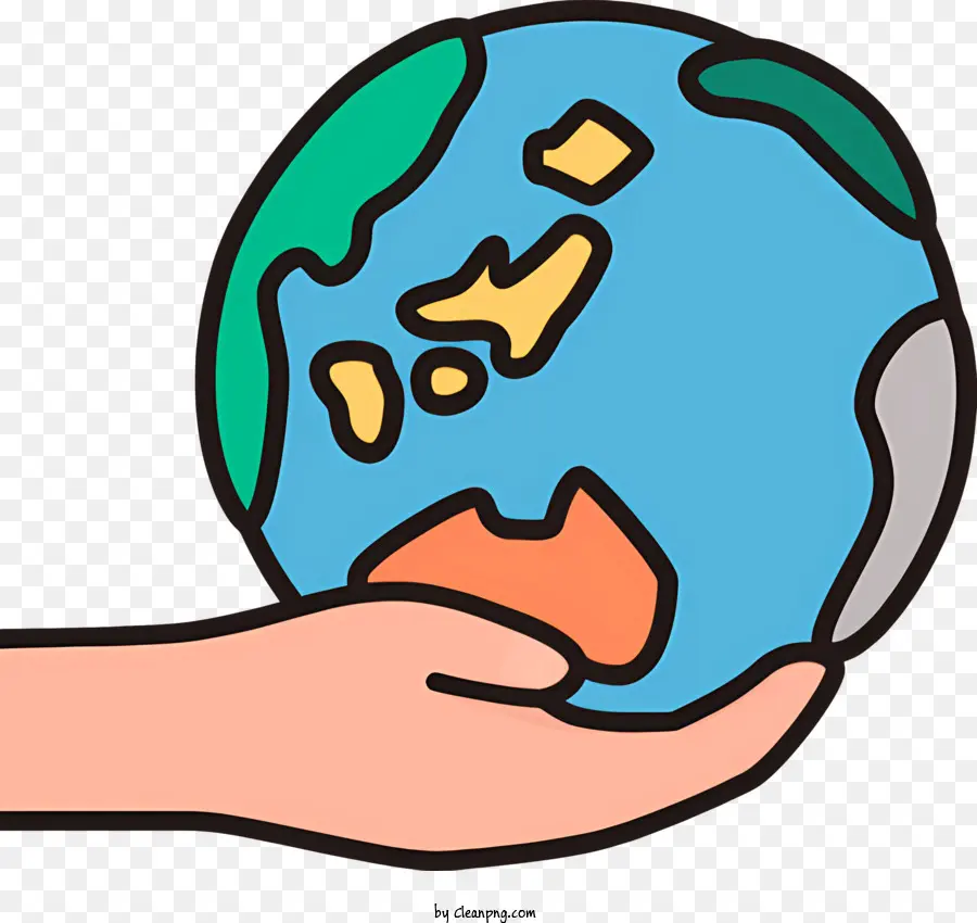 Bumi Dunia，Tangan Memegang Globe PNG