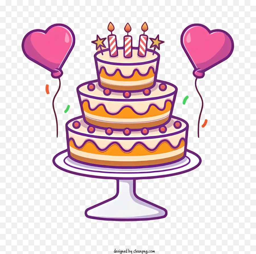 Kue Ulang Tahun，Kue Dengan Lilin PNG